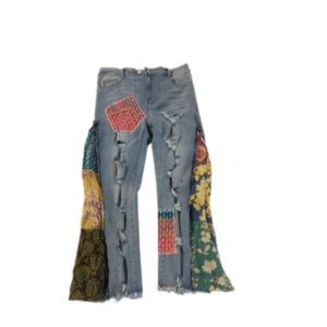Patchwork Flared Pants